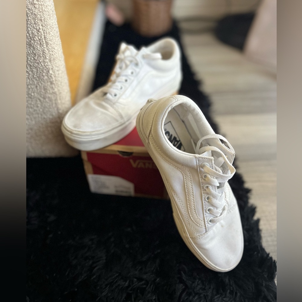 Vans White Classic Sneakers with Retro Style